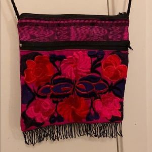 Embroidered mexican bag purse crossbody small